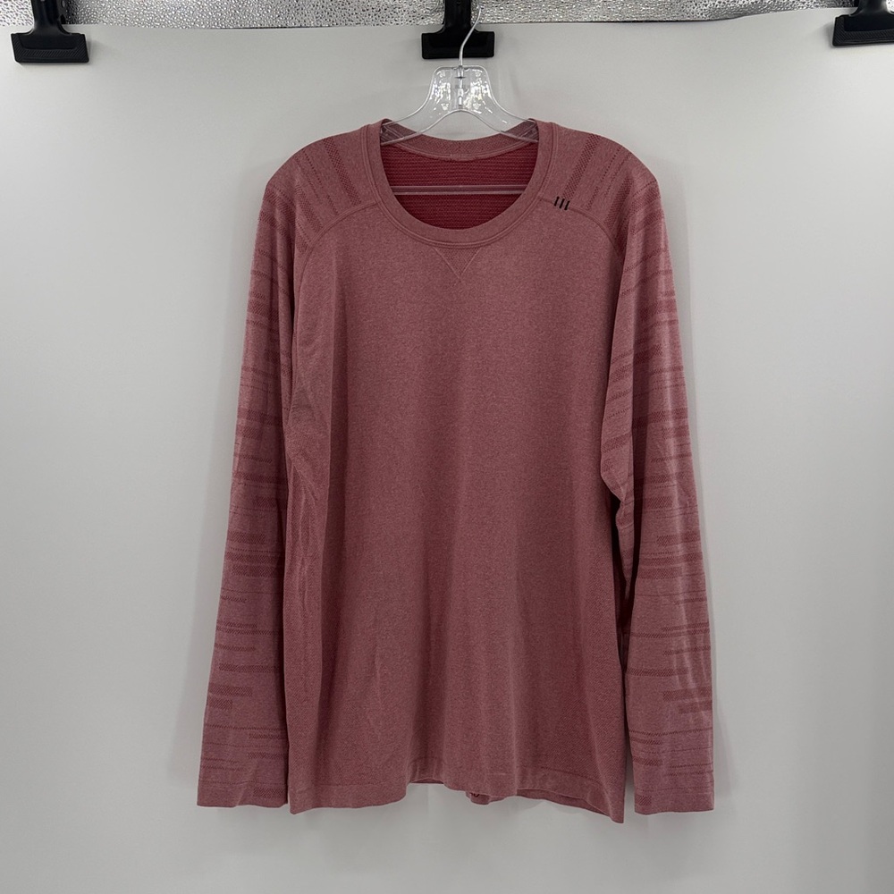 Lululemon Men's Metal Vent Tech Long Sleeve Shirt - Heather Red - XL